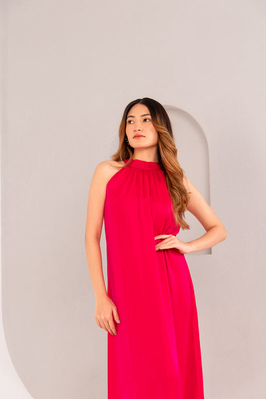 TIERED MAXI DRESS - LIGHT PINK