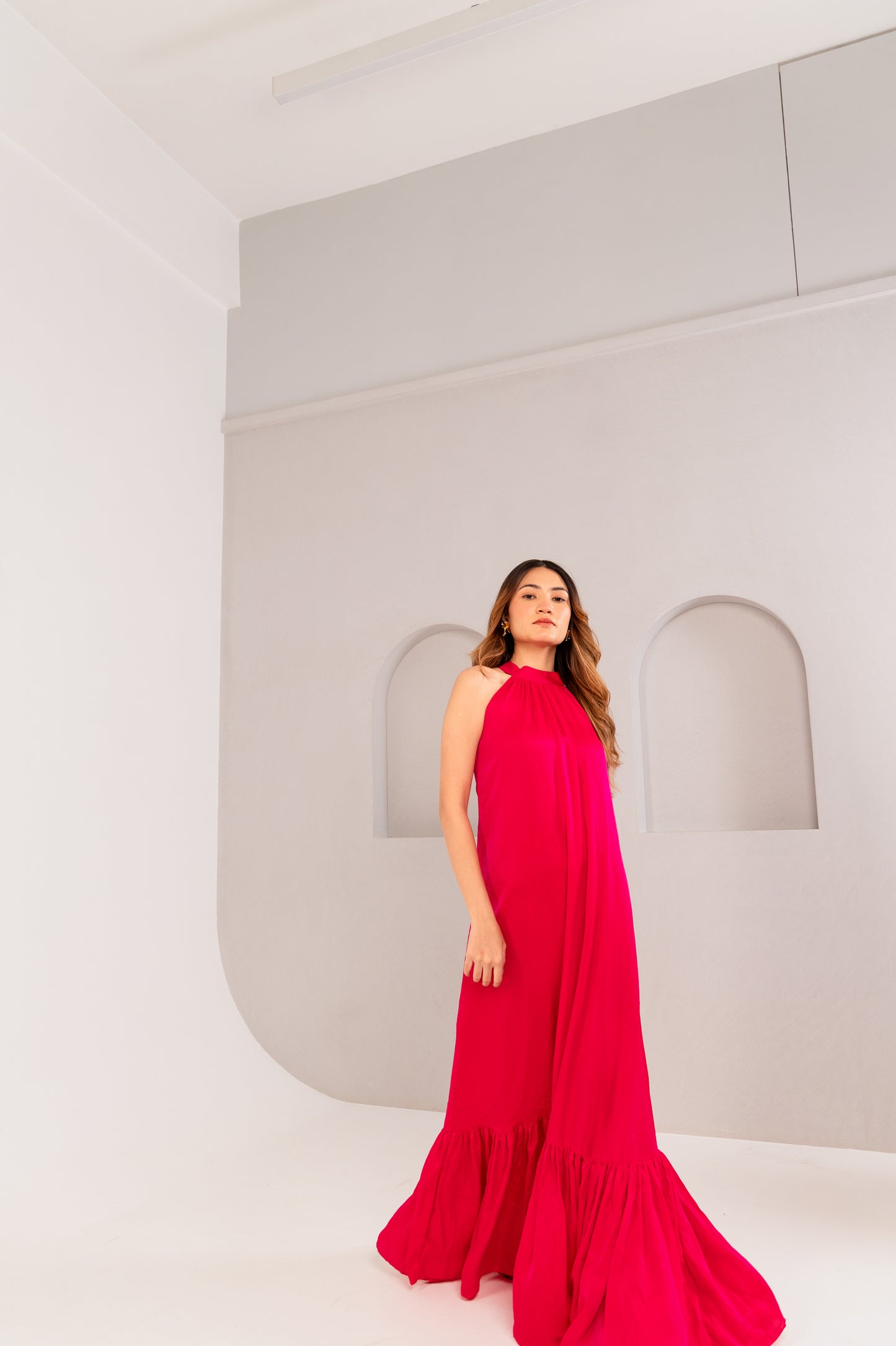 TIERED MAXI DRESS - JET BLACK