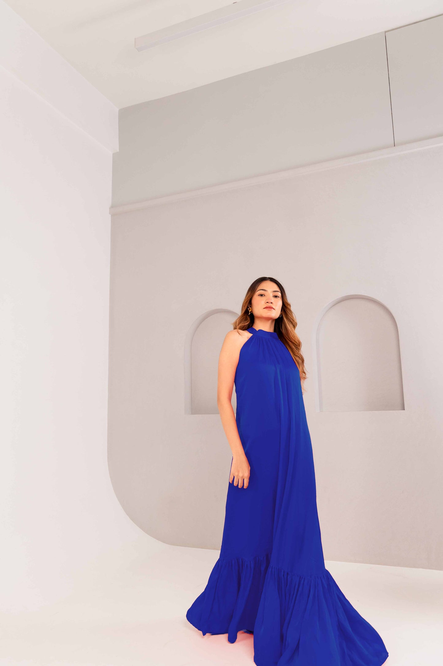 TIERED MAXI DRESS - JET BLACK