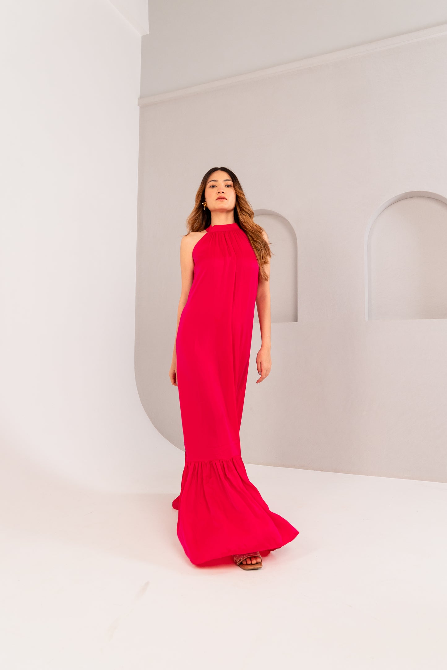 TIERED MAXI DRESS - JET BLACK