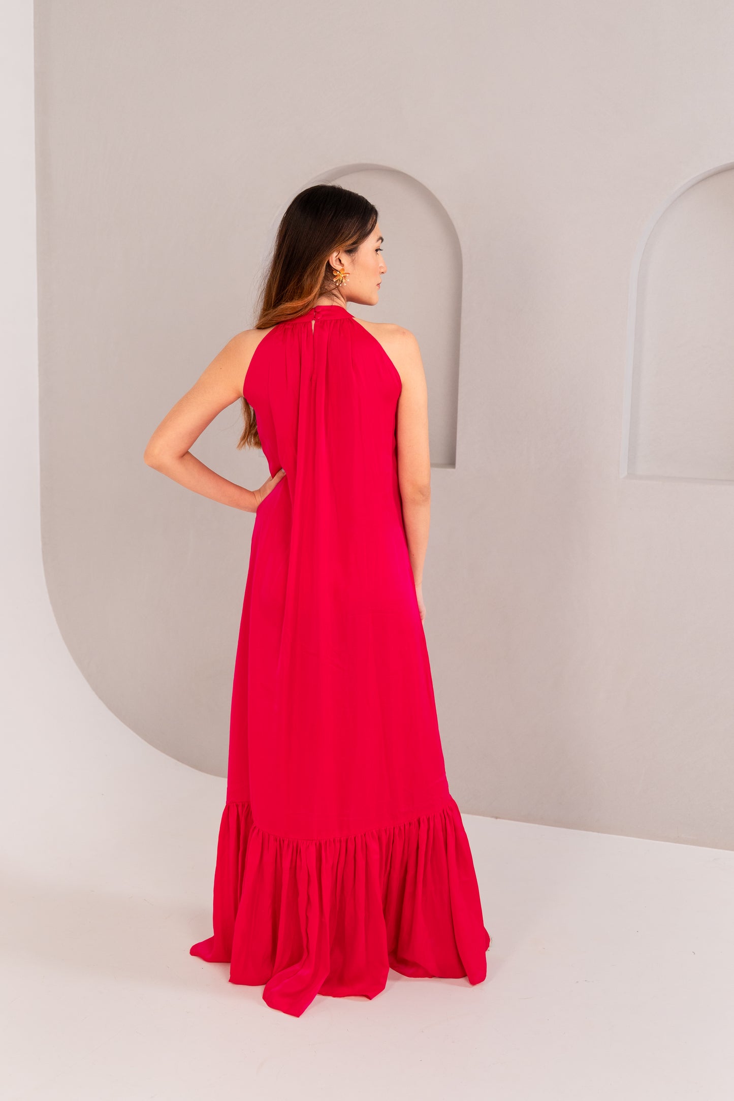 TIERED MAXI DRESS - JET BLACK