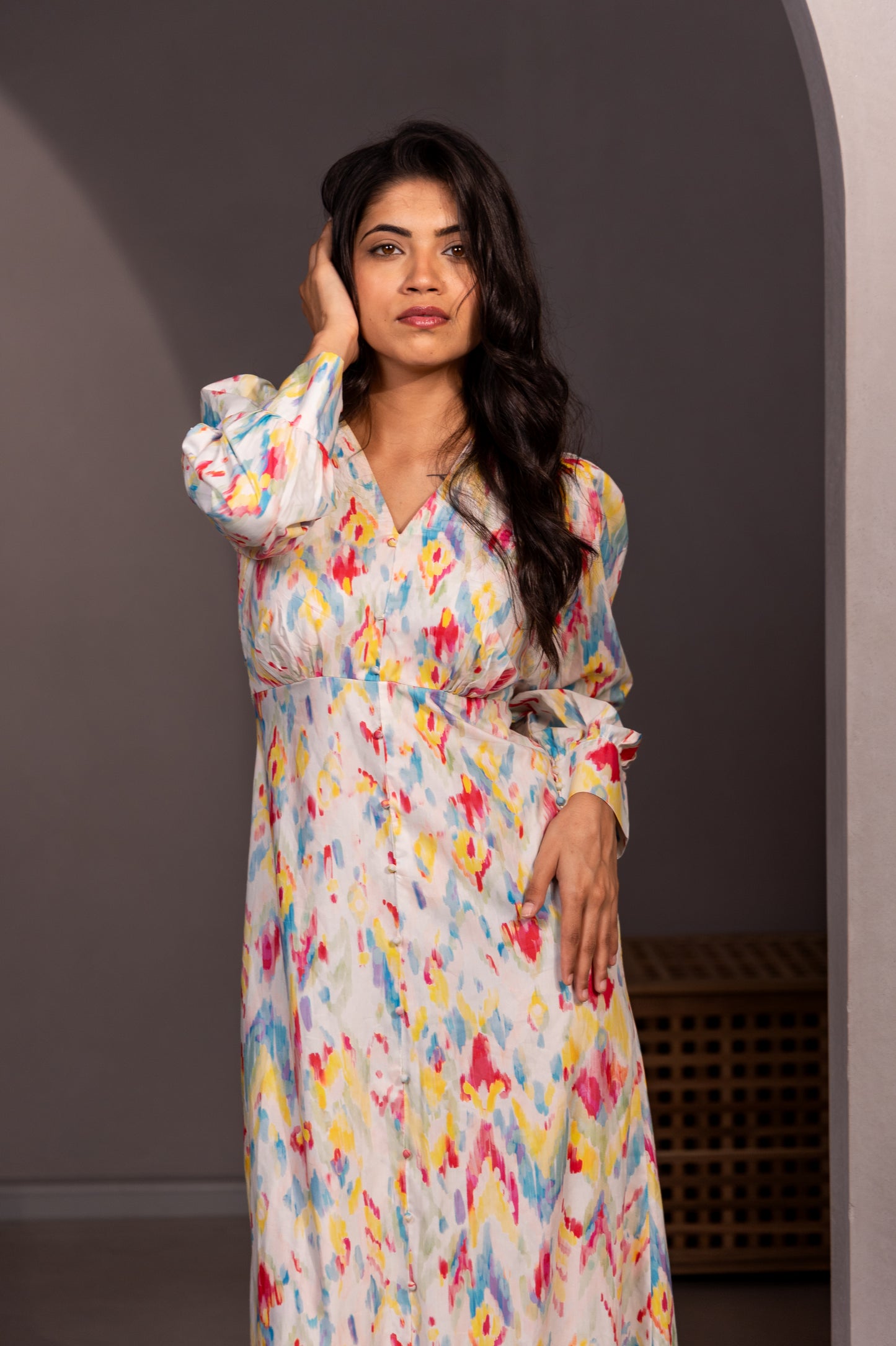 PRINTED LONG DRESS