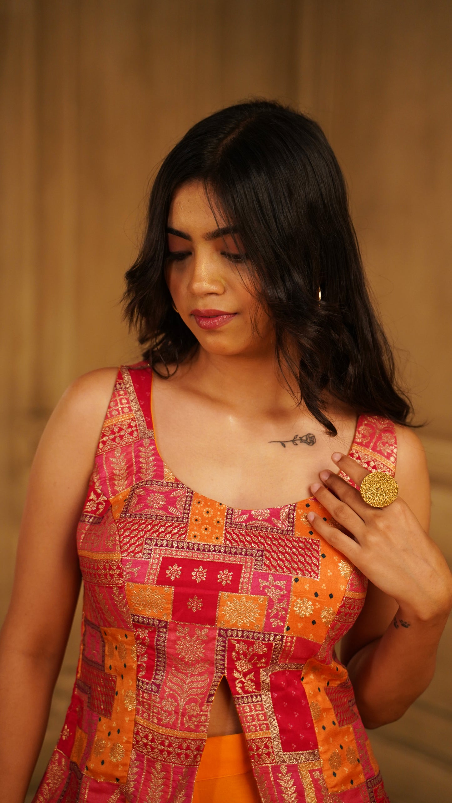 PATCH WORK TOP WITH PALAZZO