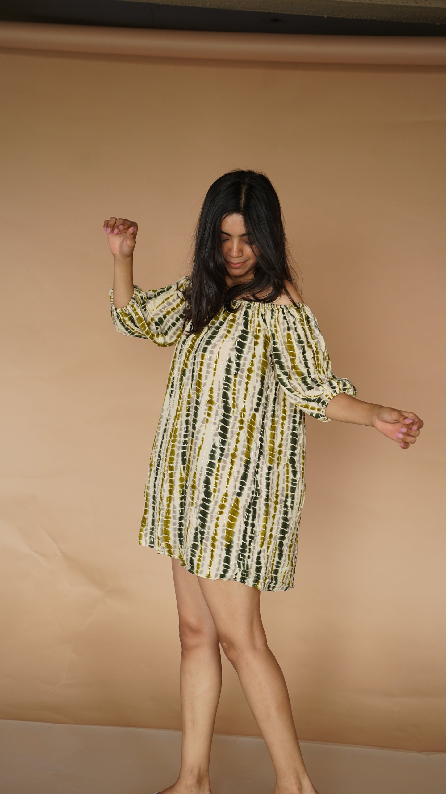 OFF-SHOULDER DRESS