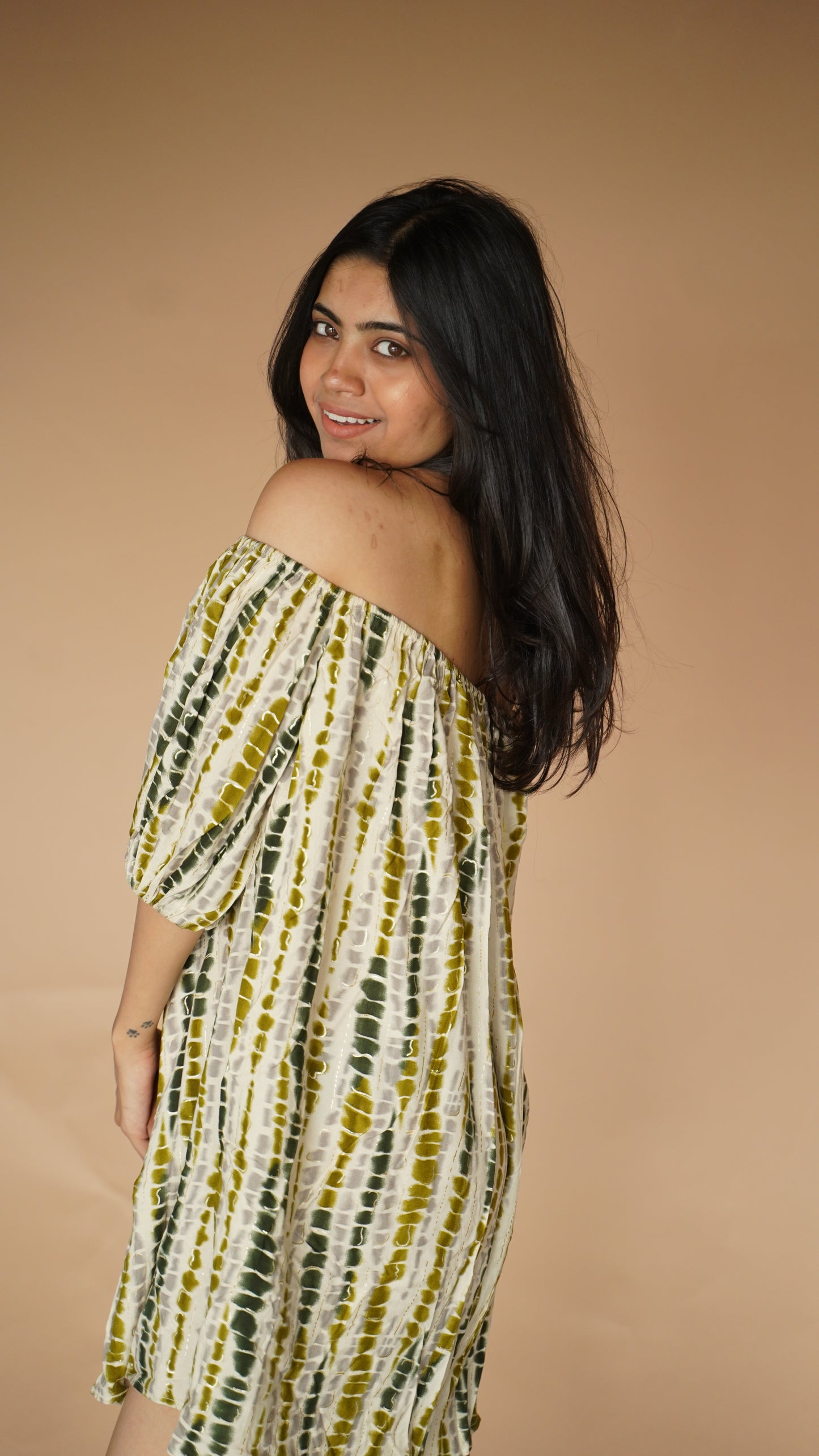 OFF-SHOULDER DRESS