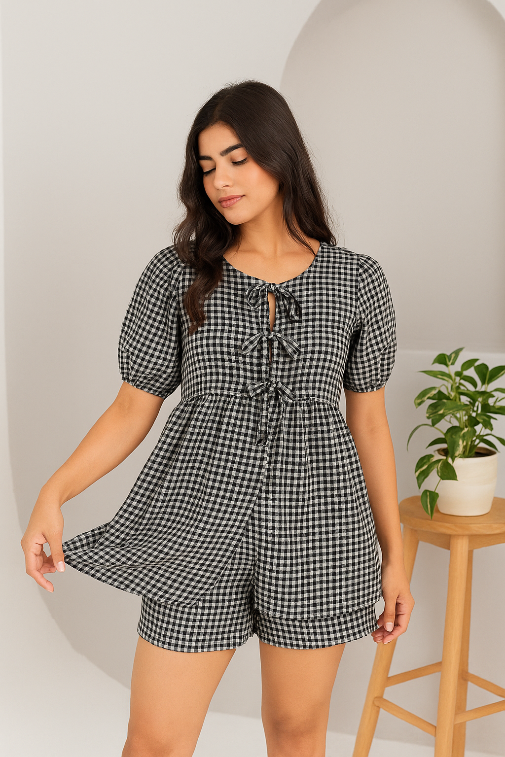 CHECKERED BLOUSE