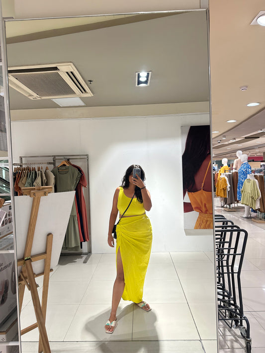 ELASTICATED SET - YELLOW-GREEN