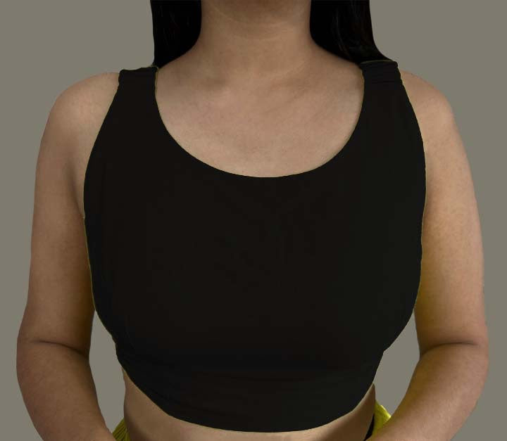 LINEN TOP - YELLOW-GREEN