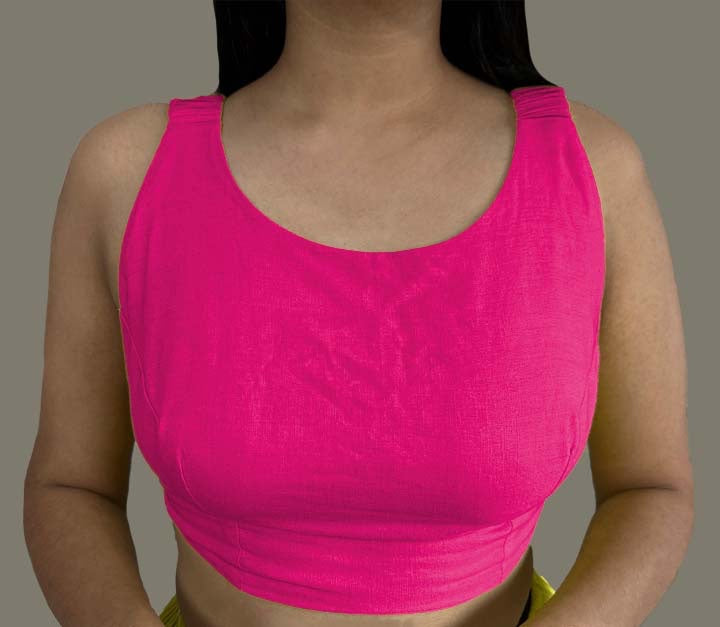 LINEN TOP - YELLOW-GREEN