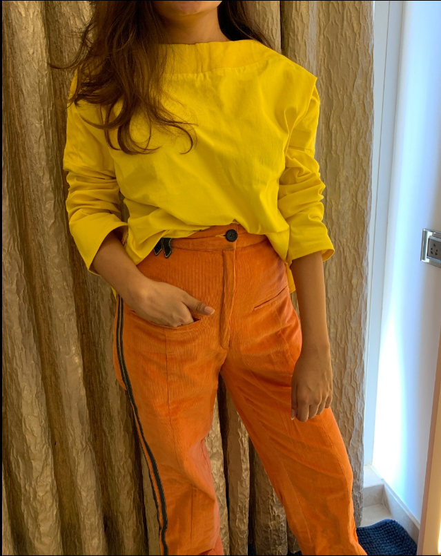 TROUSERS WITH CONTRAST STRIPES