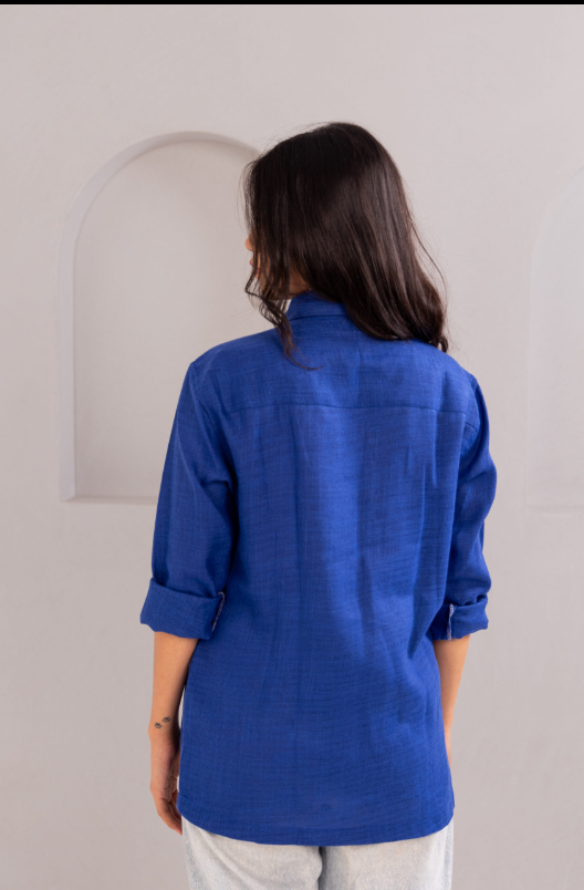LINEN VISCOSE SHIRT - PINK