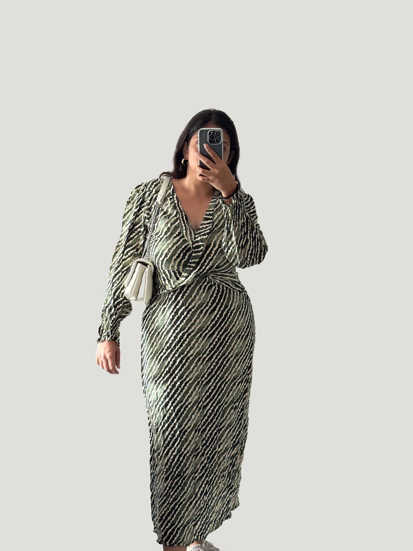 STRIPED LONG DRESS - PURPLE