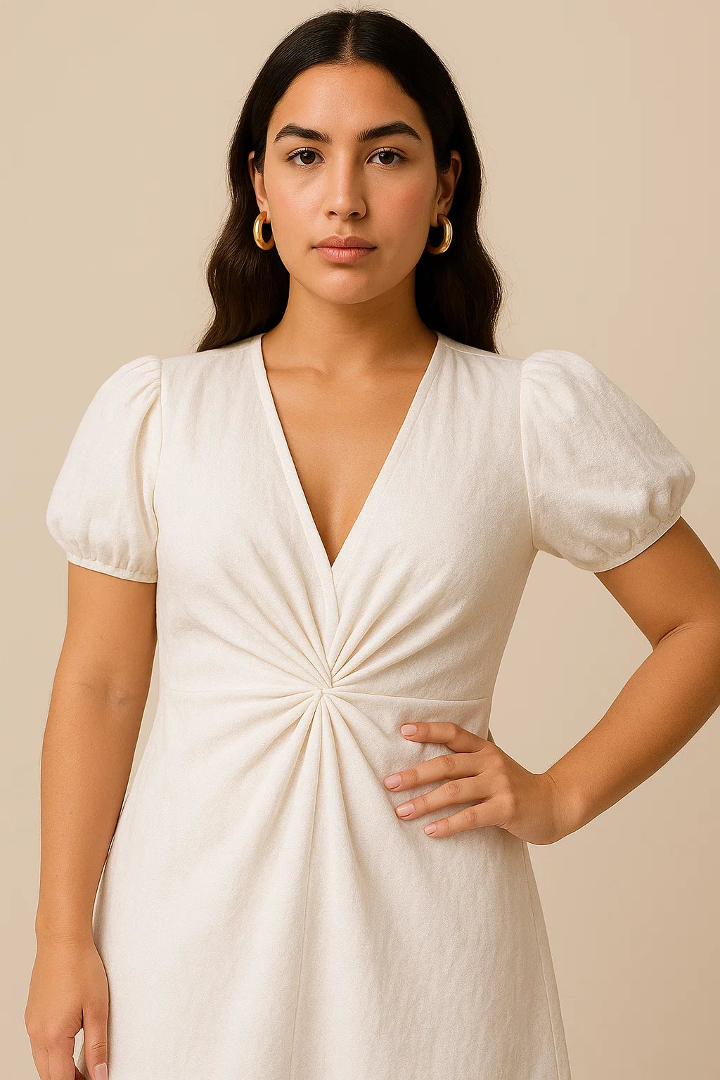 KNOT DRESS - WHITE