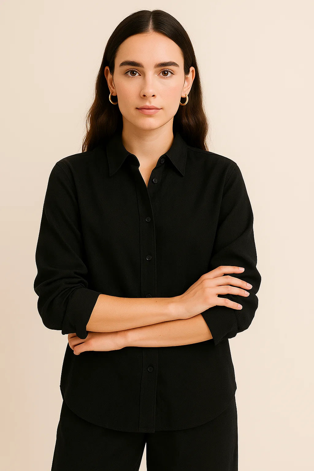 LINEN SHIRT & PALAZZO TROUSER SET - ROYAL BLUE