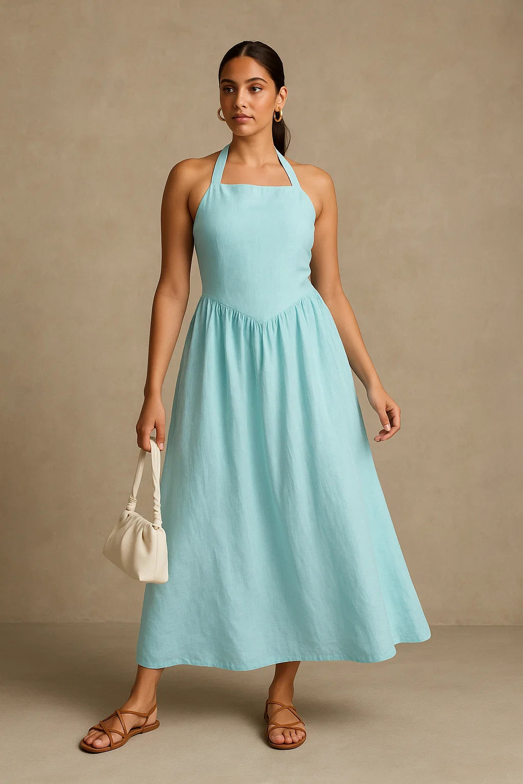 PEONY HALO IN PURE COTTON DRESS - LIGHT PINK