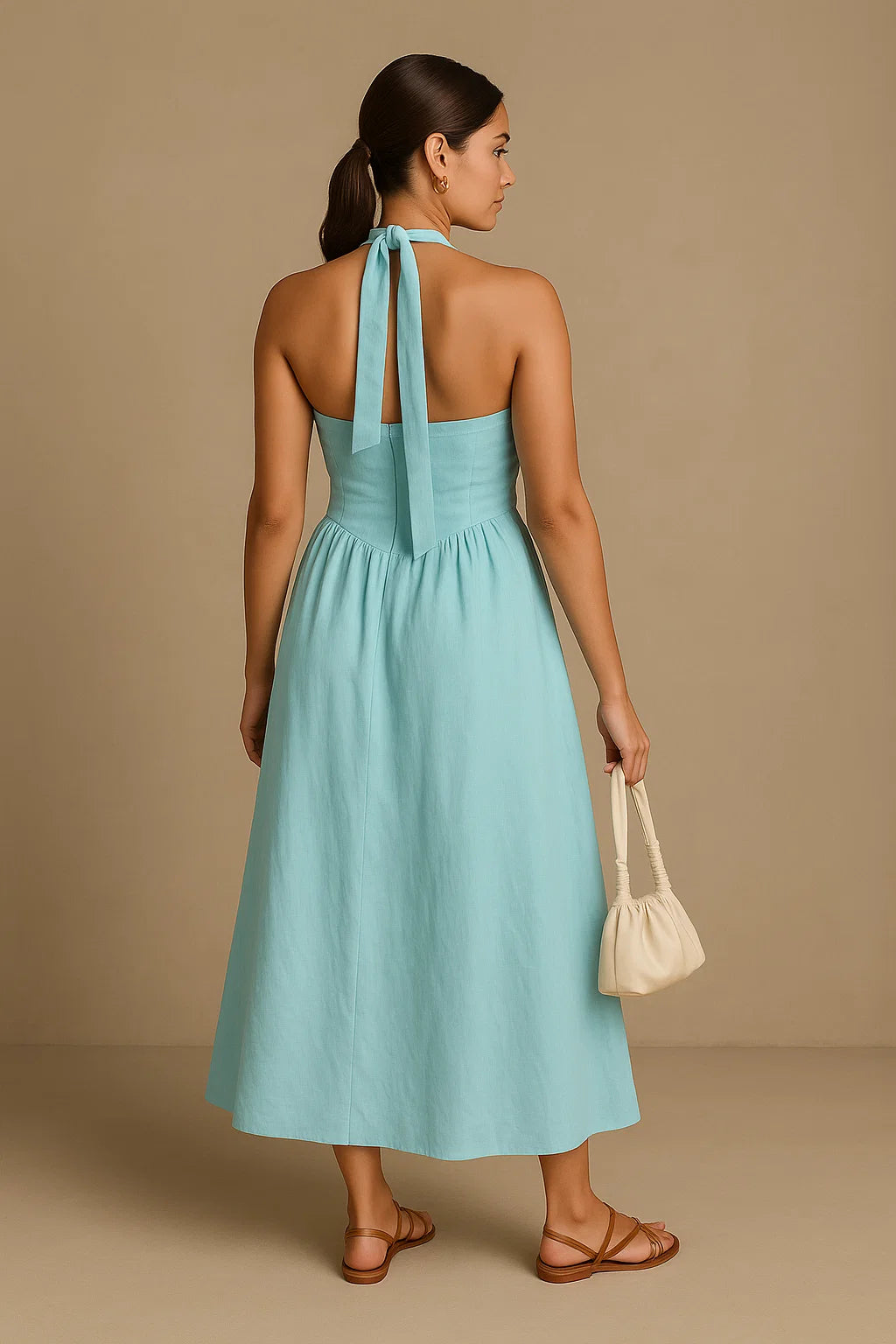 PEONY HALO IN PURE COTTON DRESS - LIGHT PINK