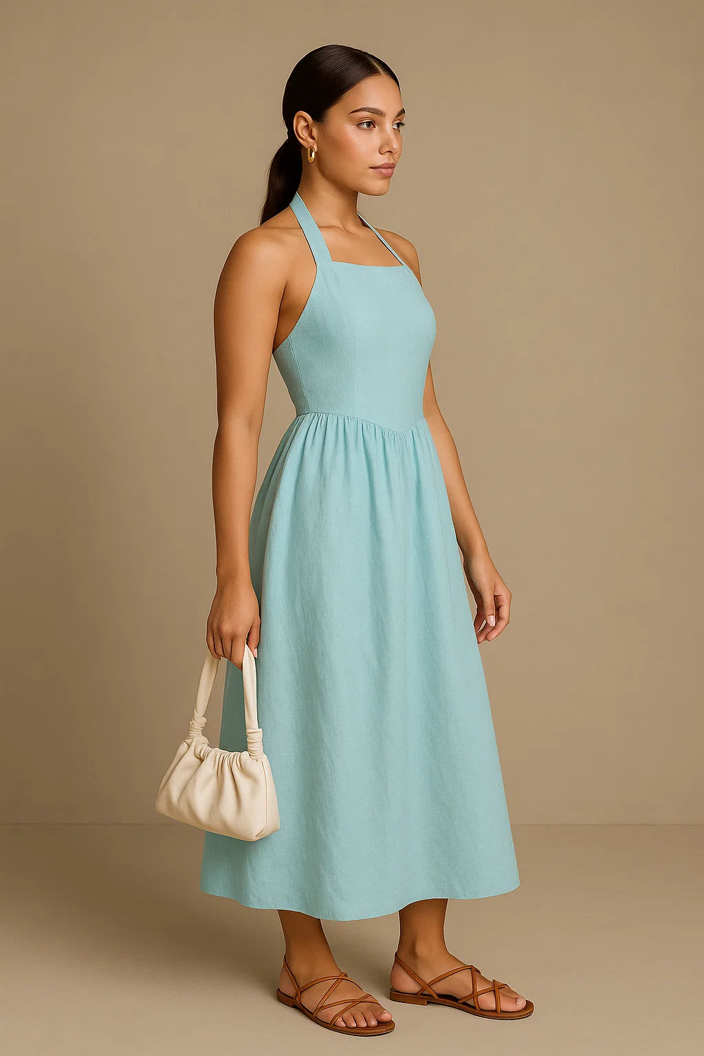 PEONY HALO IN PURE COTTON DRESS - LIGHT PINK
