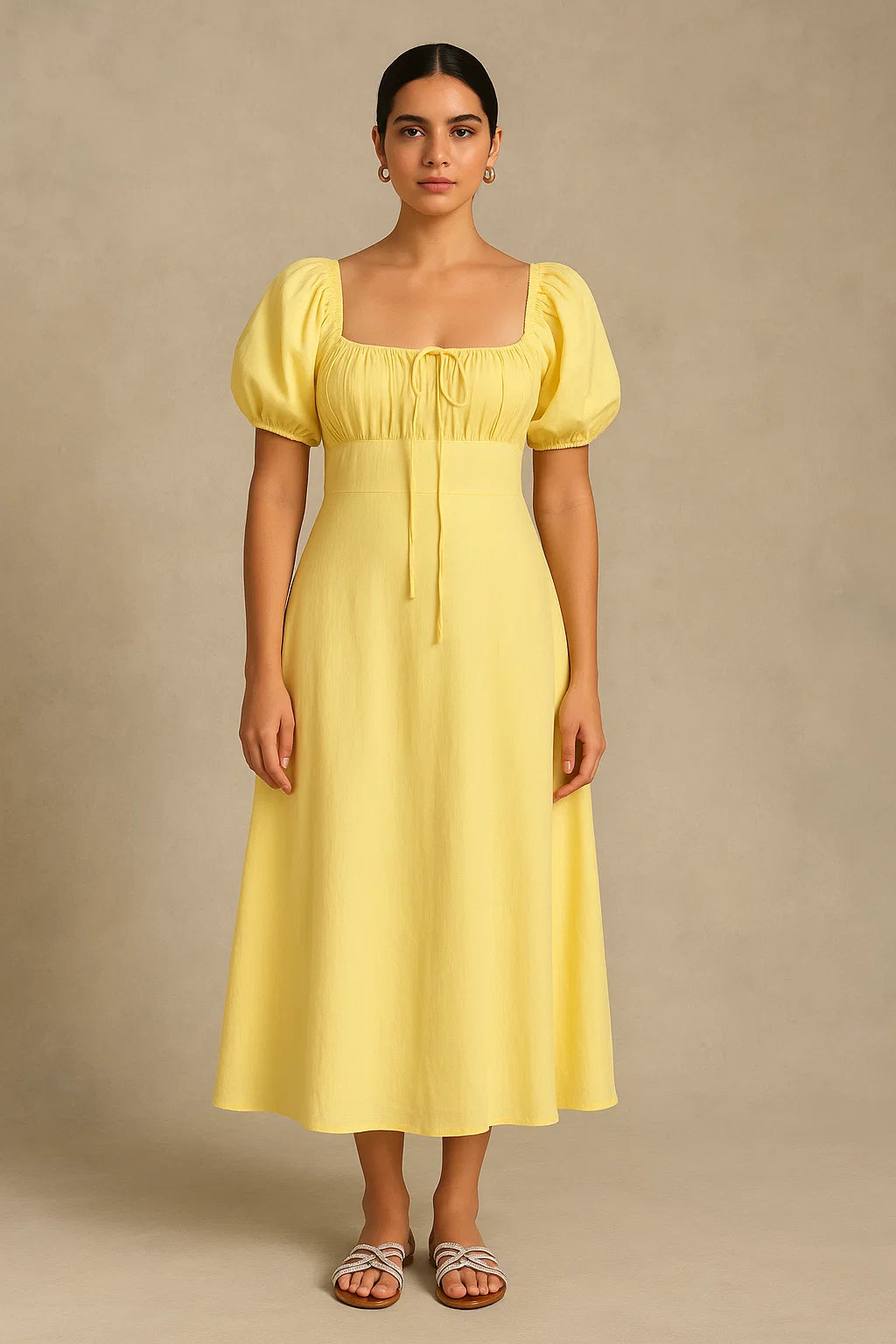 100% COTTON DRESS - ROYAL BLUE