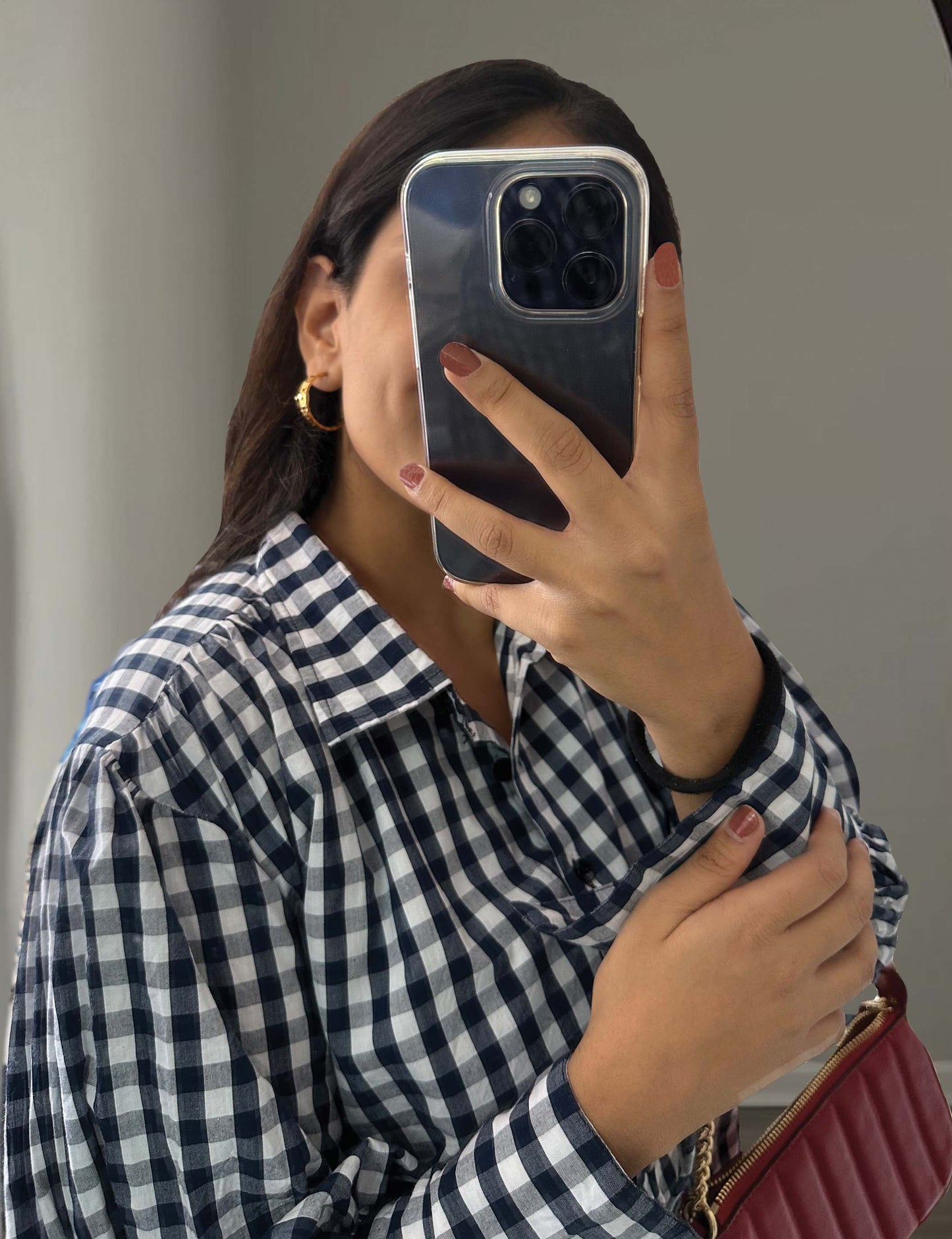 GINGHAM SHIRT- BLACK & WHITE