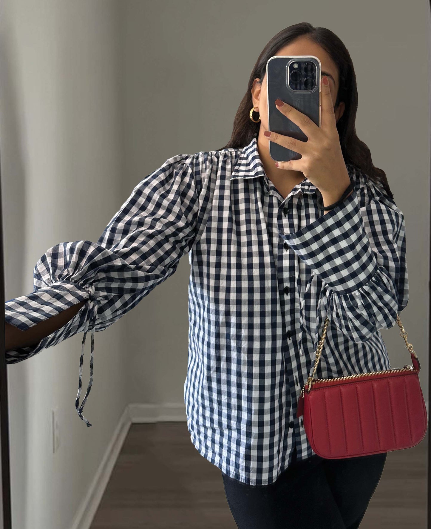 GINGHAM SHIRT- BLACK & WHITE