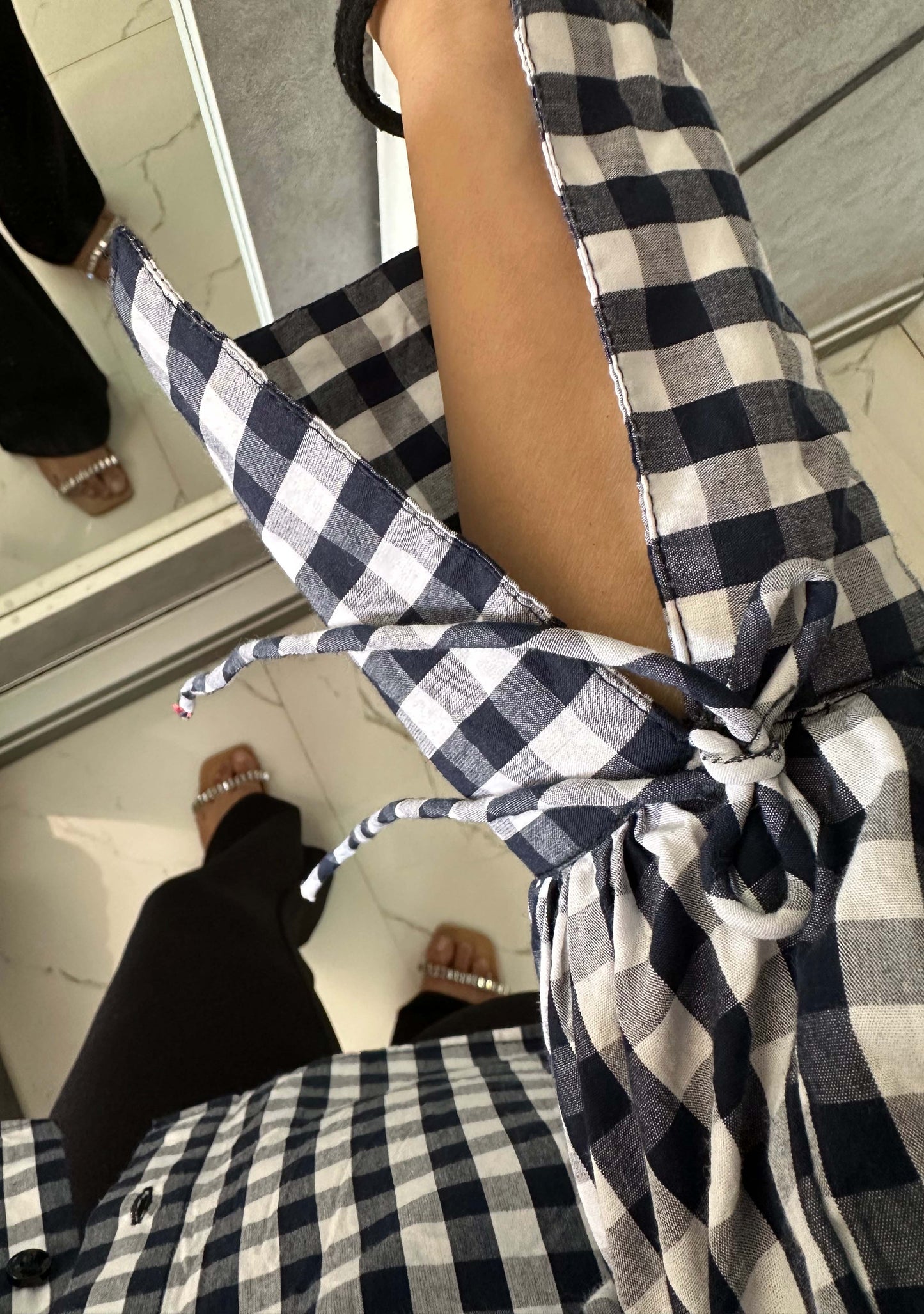 GINGHAM SHIRT- BLACK & WHITE