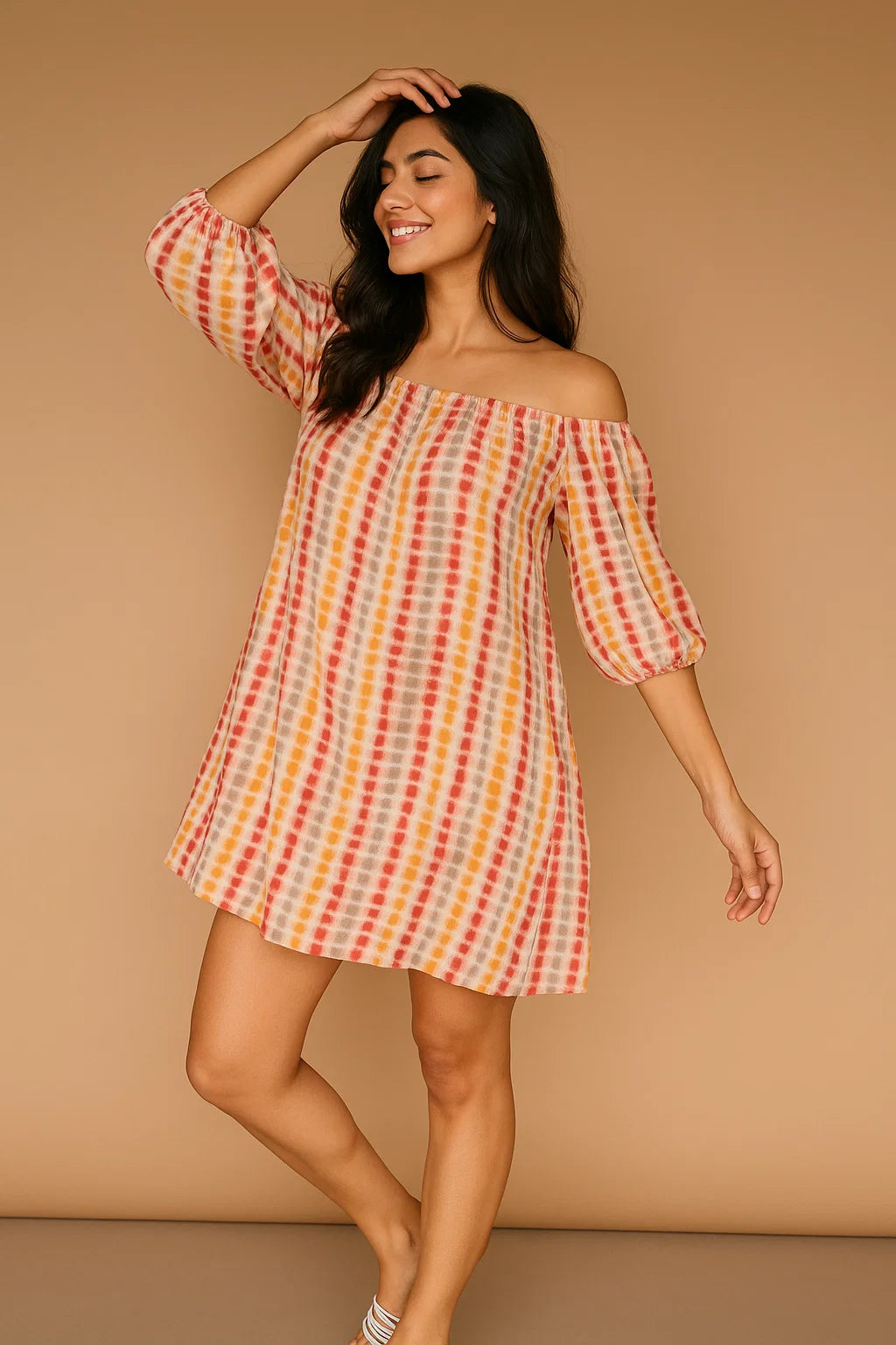 OFF-SHOULDER DRESS