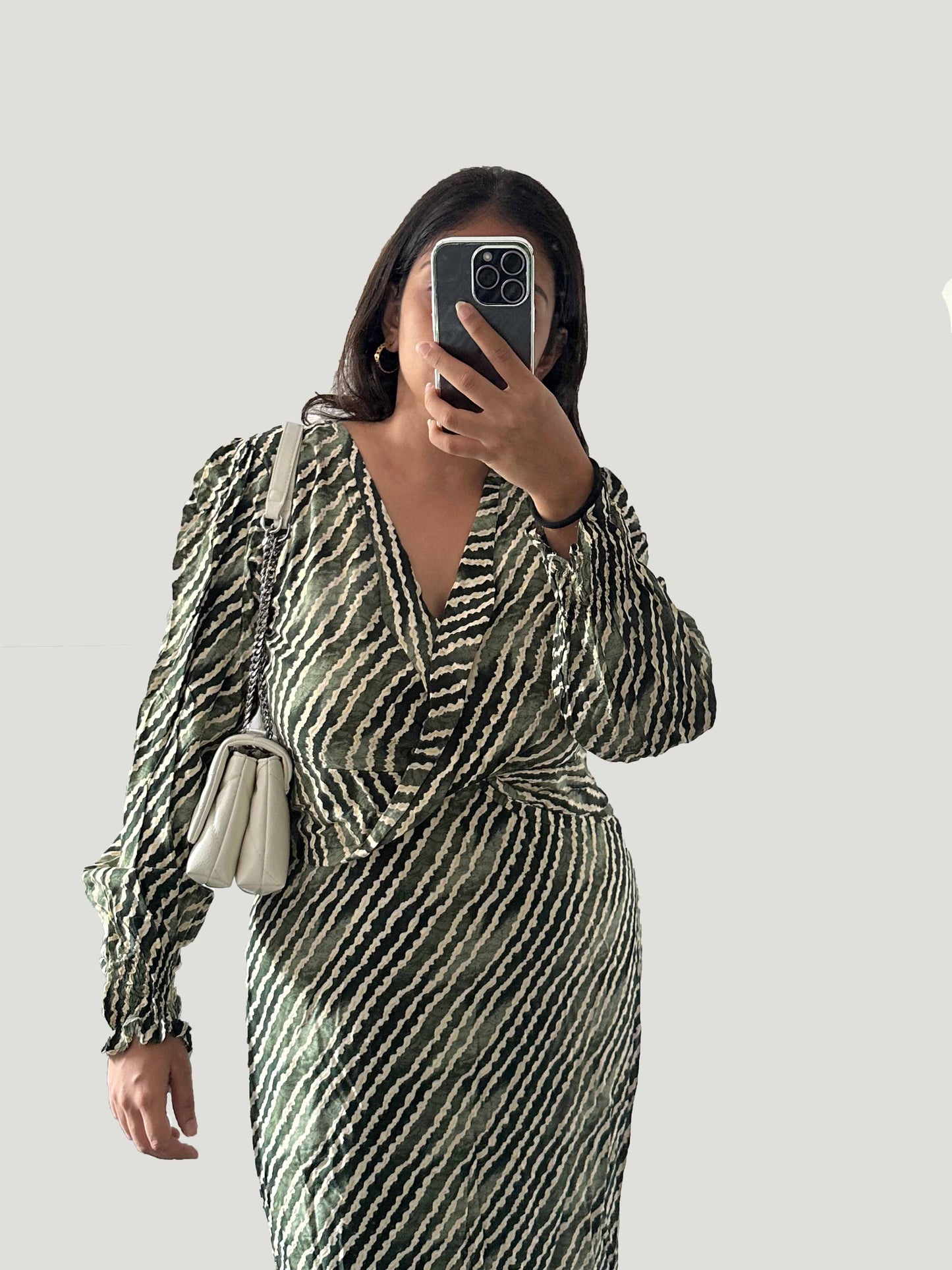 STRIPED LONG DRESS - PURPLE