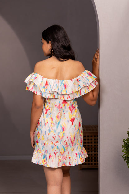 OFF-SHOULDER SHORT DRESS