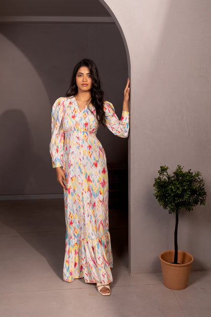 PRINTED LONG DRESS