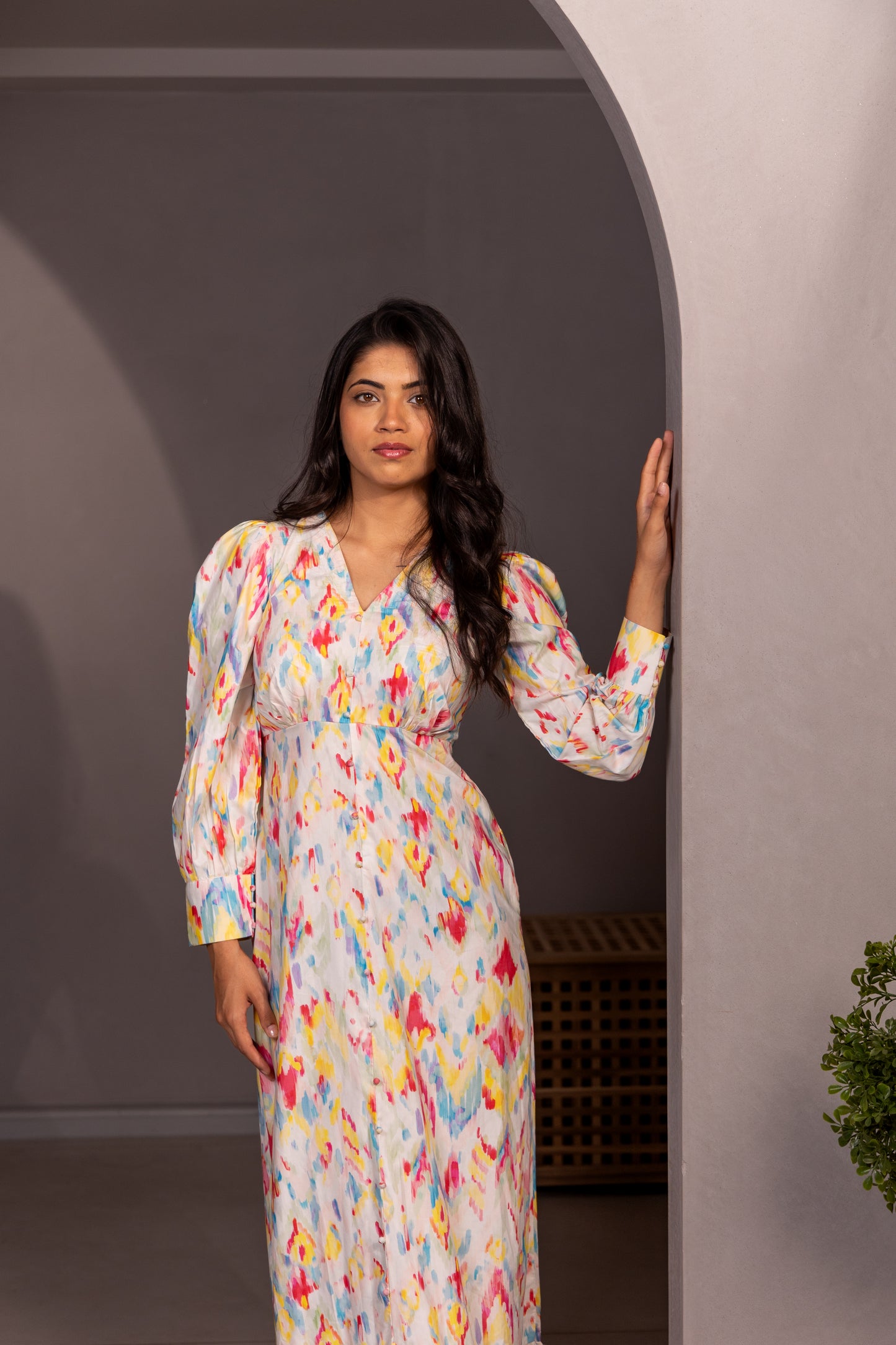 PRINTED LONG DRESS