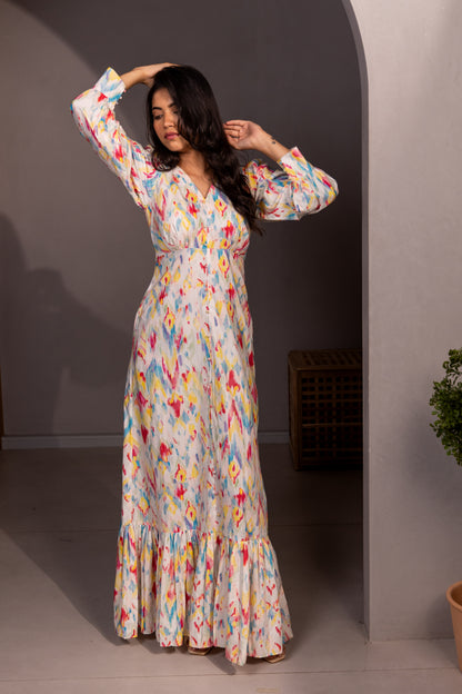 PRINTED LONG DRESS