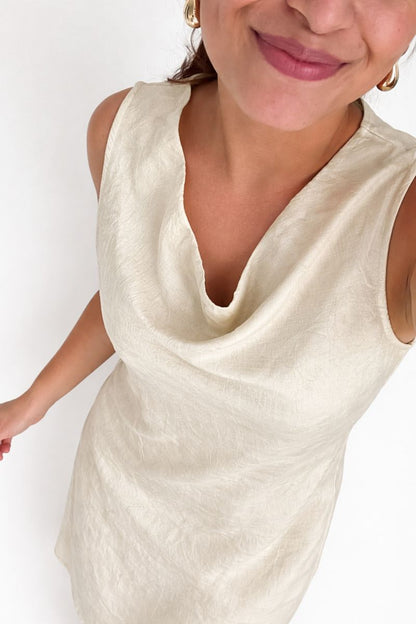 COWL DRESS - CHAMPAGNE