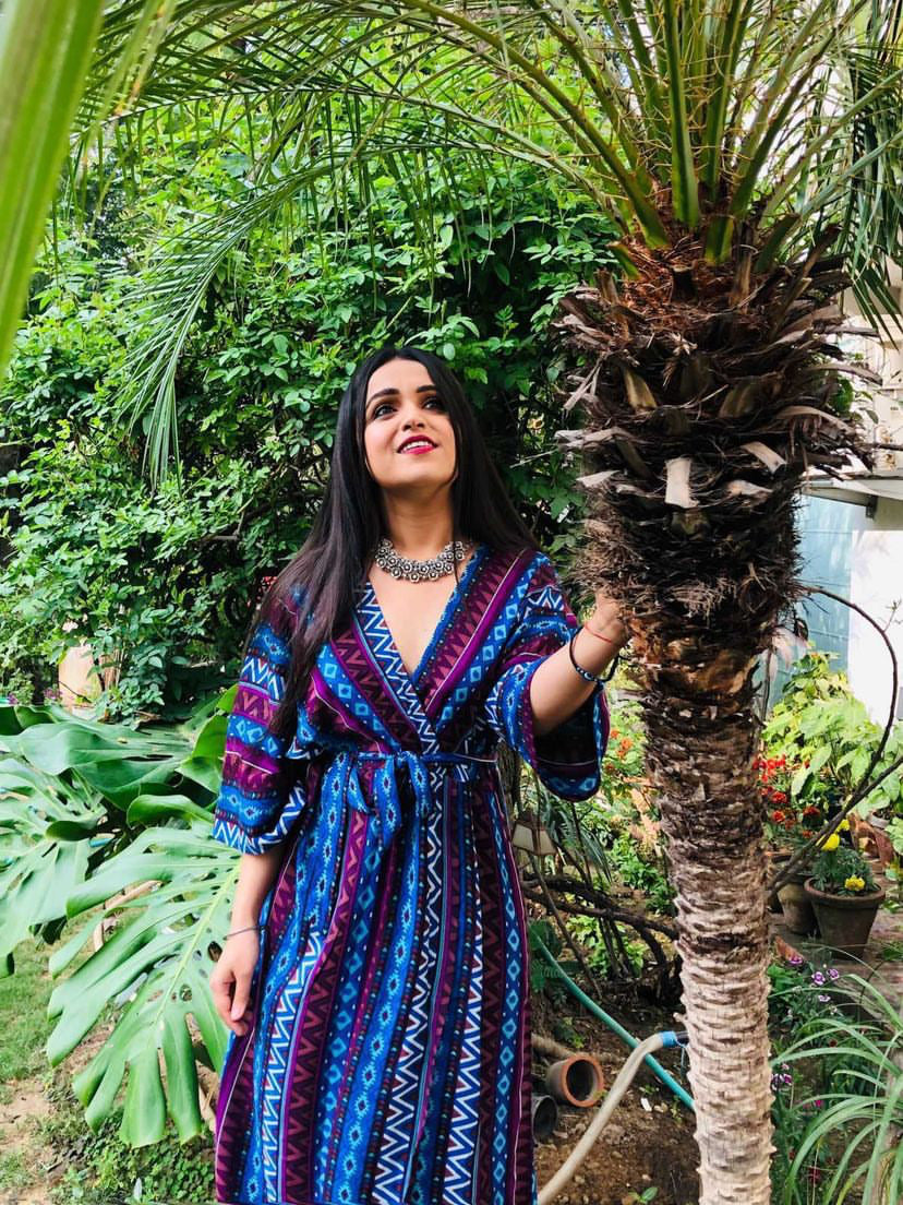PRINTED MAXI DRESS - RED