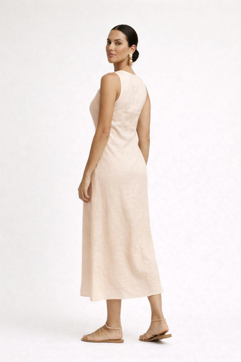 COWL DRESS - CHAMPAGNE