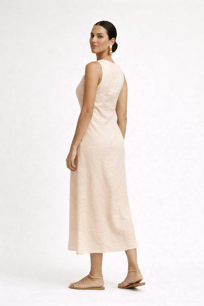 COWL DRESS - CHAMPAGNE