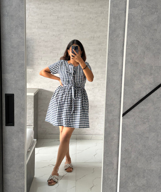 CHECKERED SHORT DRESS