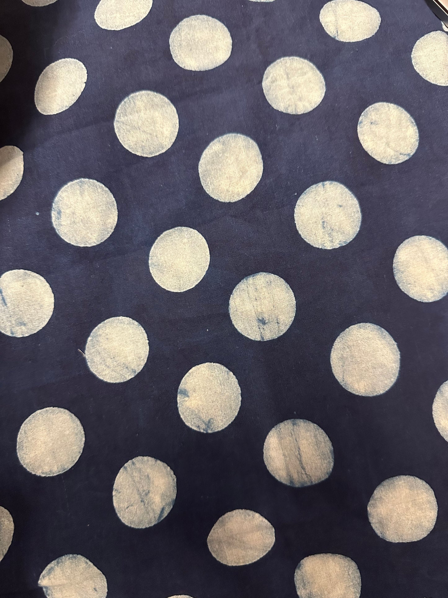 BLUE SHORT POLKA DOT DRESS WITH THIN STRAPS