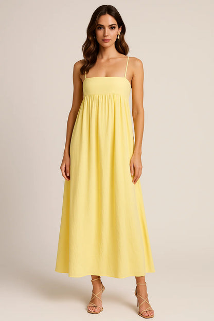 IRIS DRESS - BUTTER YELLOW