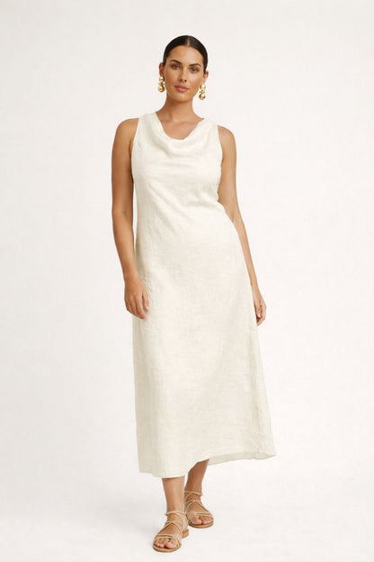 COWL DRESS - CHAMPAGNE