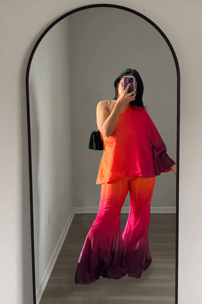 SUNSET IN ONE SHOULDER WITH PALAZZO