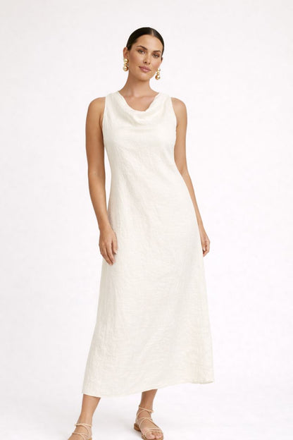 COWL DRESS - CHAMPAGNE