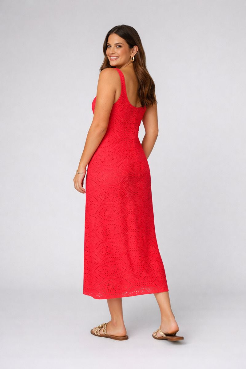 SCHIFFLI MINIMALISTIC - REDISH ORANGE