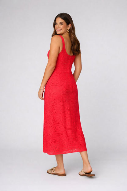 SCHIFFLI MINIMALISTIC - REDISH ORANGE